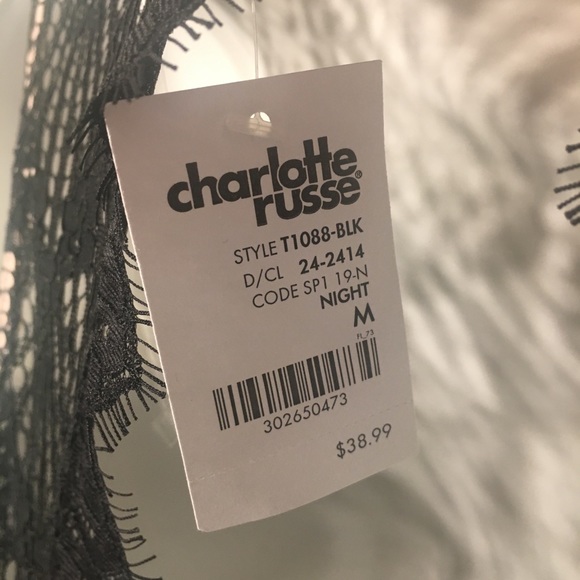 Black and Tan Lace Fringe Dress Charlotte Russe - Picture 8 of 8